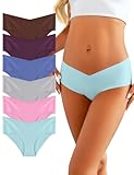 Memouniva Mutande Donna Senza Cuciture, Slip Culotte Invisibili a Vita Bassa, Confezione da 6
