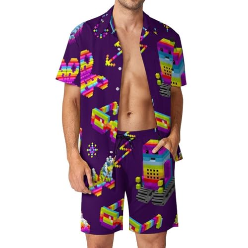 Ensemble Chemise Short et Pantalon de Plage pour Homme Idéal pour l'Été