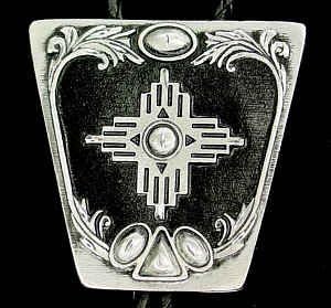 Bolo Tie - New Mexico Cross (Diamond Cut)