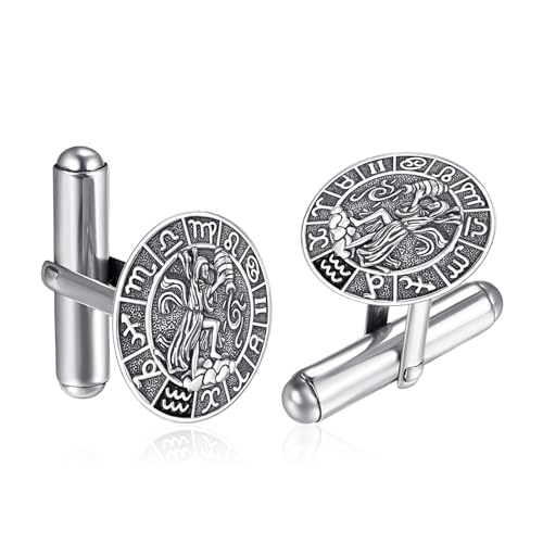 Mancuernillas de Plata 925 Estilo Signos Zodiacales para Hombre miniatura 1
