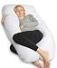 Queen Rose Unique U-Shaped Full Body Support Pillow for Side Sleeping, Nursing Pillow, Maternity Pregnancy Pillow With 100% Cotton Pillow Case (white)