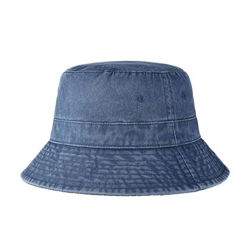 Image of Hot Summer Bucket Hat Trendy Cotton Sun Cap for Beach Golf Fishing | Breathable cotton, fun outdoor vacation style, packable boonie design for men and women