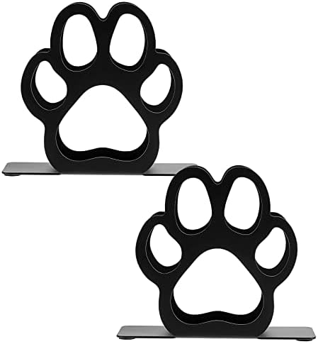 BTSKY 2PCS Matte Black Metal Napkin Holder - Cutout Design Freestanding Napkin Dispenser for Cocktail Napkins, Dinner Napkins, Kitchen, Picnic, Parties and Cafe Napkin Holder, Dog Paw Pattern