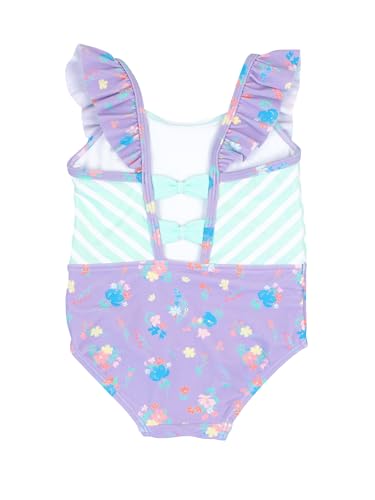 RuffleButts Girls UPF50+ Sun Protection Sleeveless Pinafore One Piece Swimsuit2