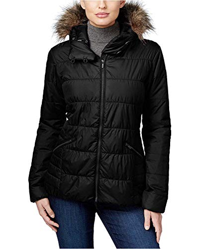 Columbia Women's Sparks Lake Faux-Fur-Trim Thermal Coil Puffer Jacket Black Small