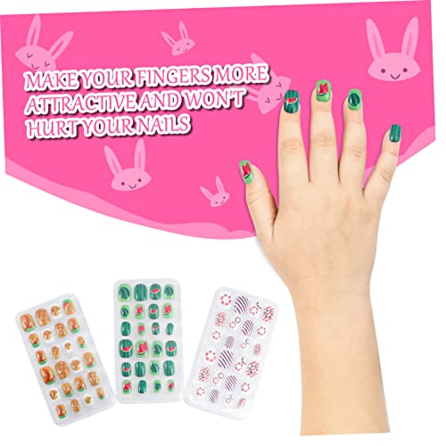 Beavorty 9 Conjuntos De Manicure Falsa DIY Cobertura Completa Unhas Destacáveis Prensa Artificial Sa
