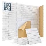 Soundproof Wall Panels, Kuchoow Sound Proof Panels for Walls, 12 Pack High Density Acoustic Panels Sound Absorbing Self-Adhesive, Acoustic Wall Panels for Walls Door Ceiling 12" X 12" X 0.4" White