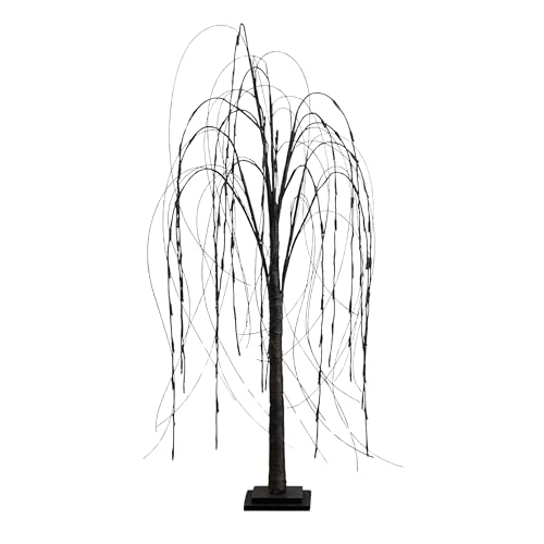 Nearly Natural 4ft. Pre-Lit Halloween Black Willow Artificial Fall Tree