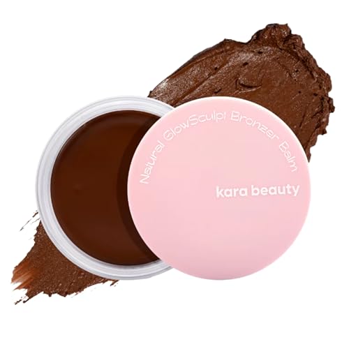 Kara Beauty Natural Glow Sculpt Bronzer Balm with Creamy Buildable Coverage, Hydrating Face Balm with Vitamin E, Lightweight Cream Bronzer for Natural Makeup Look and Sunkissed Glow (Mocha)