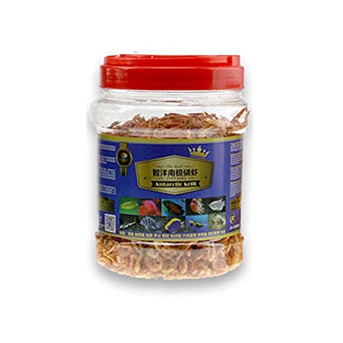 JackSuper 2000ml Turtle Food Freeze Dried Krill Aquarium Pond Fish Food Floating Shrimp Carnivore Koi Tropical Cichlid Turtle Feed (2000ml)