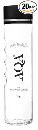 AQA Natural Mineral Water Glass Bottle 330ml (Pack of 20)