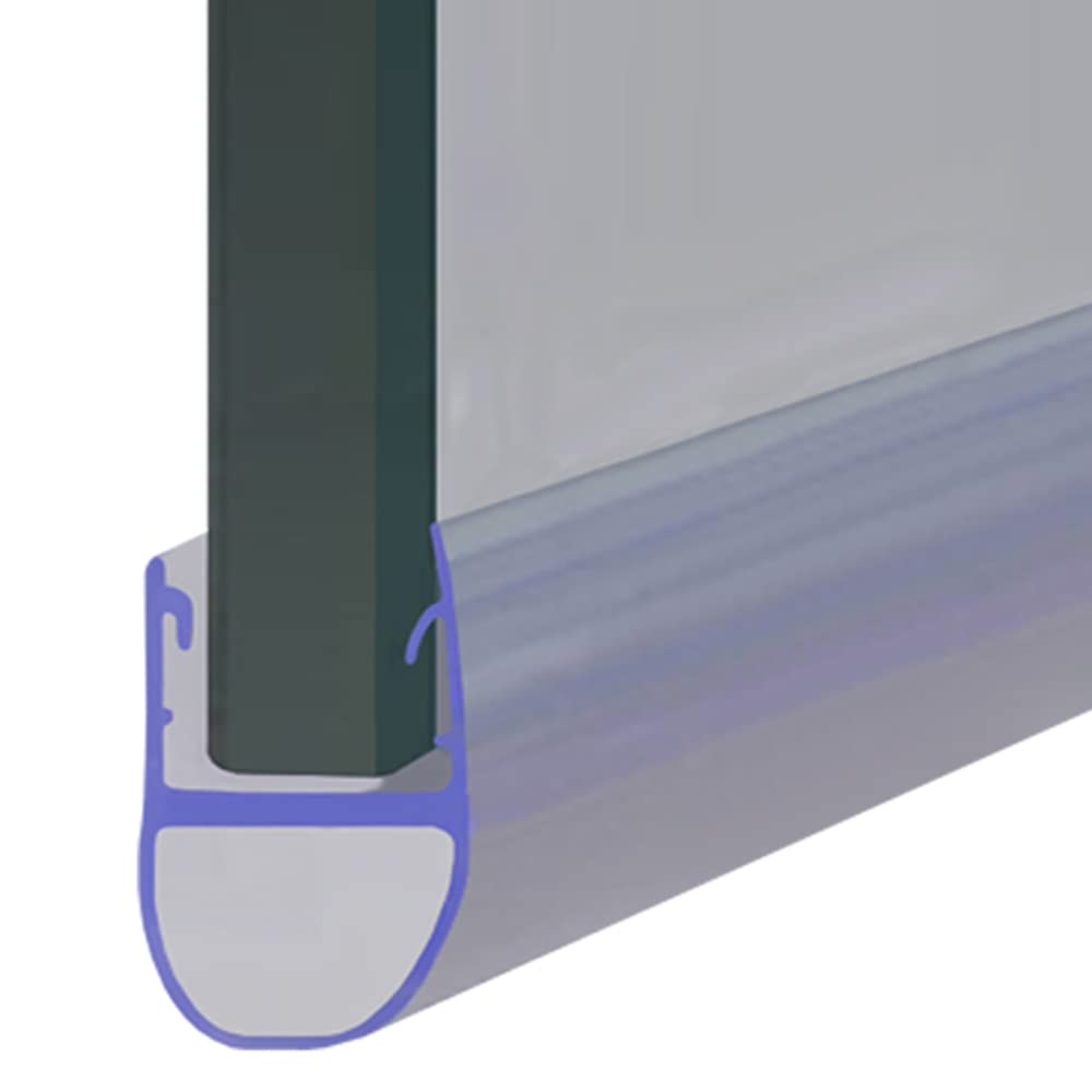 Shower Seal for Screens, Doors or Panels | Fits 8, 9 or 10mm Glass | Round Bubble Shape Seals Gaps of Up to 12mm | 80cm, 90cm, 140cm, 200cm or 250cm Long | Clear or Black | SEAL158 (250cm, Clear)
