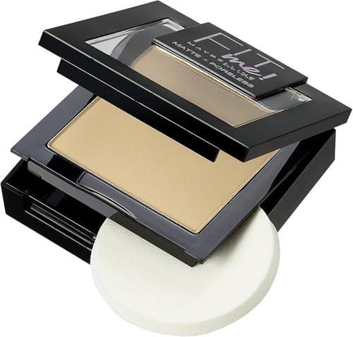 MAYBELLINE New York Fit Me, Polvos Compactos Matificantes y Sin Brillos, Tono 220 Natural Beige, 30 ml (Paquete de 1)