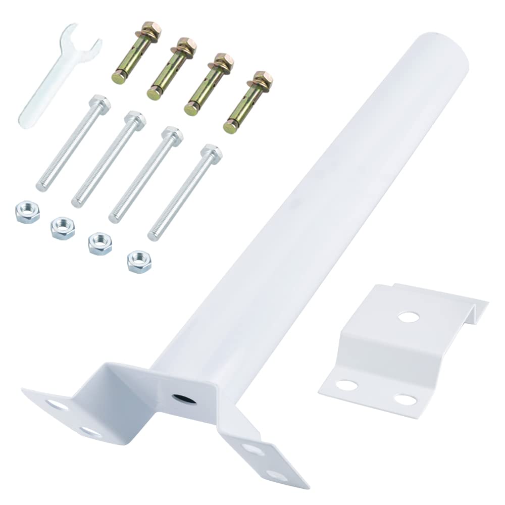 WisHomee 2 inch/ 50mm Pole for Solar Street Light, Mounting Bracket Extension Arm, Accessories Included