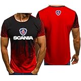 RYTHMIX Camisetas Deporte Hombre SC.an.IA, Ajuste Holgado Camisetas Manga Corta Hombre, Ropa Sudoración Ultra Ligera y Transpirable para Trail Running Trekking y Más-Red||L