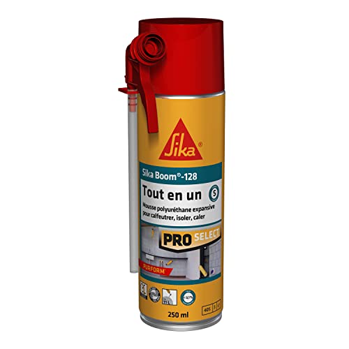 SIKA - Mousse polyuréthane expansive - Sika Boom 128 - Calfeutrer - Isoler - Caler - Int/Ext - Usage tous sens - Réutilisable - Multisupports - Facile à découper -...