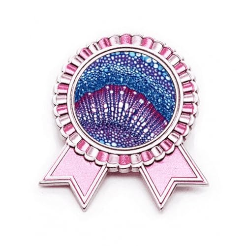 Broche microscope rose pour égayer une blouse blanche en métal taille medium
