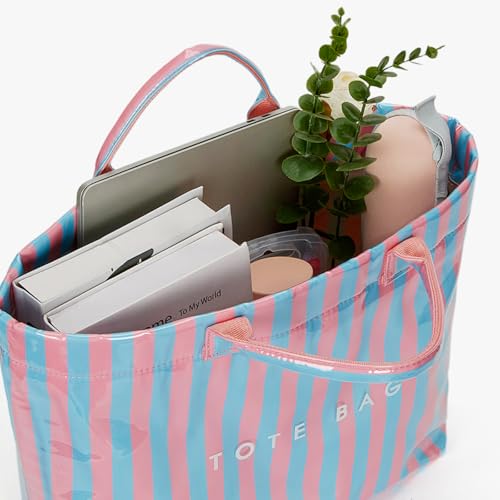 Image of Lushandy PVC Tote Bag for Women Jelly Beach Bag Top Handle Hobo Handbag | Water-Resistant, Wipe Clean, Lightweight