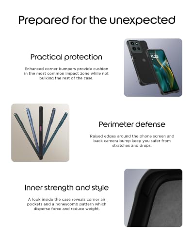 Image of Motorola Moto G (2025 /2026) & G Play (2026) Rugged Protective Case- Black | Precision fit, Military Grade Shock Absorbing Cover for Enhanced Phone Grip, Drop Protection