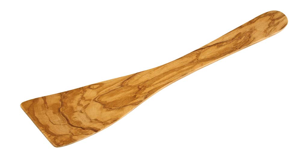 Redecker Oiled Olive Wood Spatula, 11-3/4 inches, Handcrafted Tunisian Olive Wood