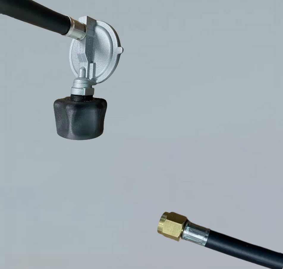 Miniatura 5 de IRGRMIE Regulador universal de propano de baja presión con manguera de propano de 4.9 pies, adecuado para la mayoría de calentadores y bancos de