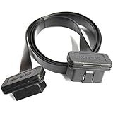 Diageng Low Profile Right/Left Angle OBD 2 II Extension with Flat Ribbon Cable 3'/1m