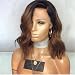 KRN Lace Front Wigs #1B/30 Dark Roots Brown Ombre Virgin Human Hair Natural Wave 130 Density Lace Wigs Pre Plucked with Baby Hair (12inch, Lace Front Wig)
