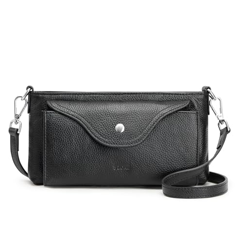 S-ZONE Leather Crossbody Bags for Women RFID Small Purse with Adjustable Strap Designer Shoulder...