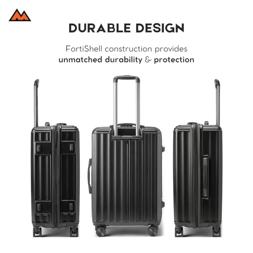Image of Move-Meant Large ROAMIFY Check-in Suitcase 75 Cm 8 Wheels Number Lock Poly Carbonat D.Grey Trolley Bag for Men & Women | 360 Degree Wheeling System Luggage | Trolley Bags for Travel