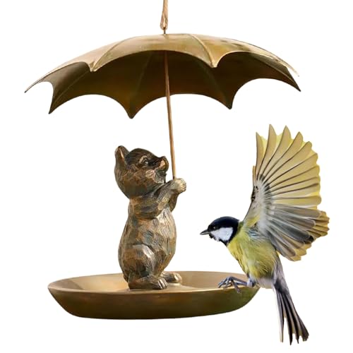 Mangeoire écureuil originale statuette décorative pour oiseaux - 7