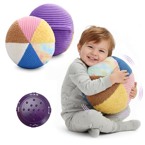 Special Supplies Vibrating Pillow Sensory Pressure Activated Calm for Kids and Adults 14 Plush Minky Soft Cover with Textured Therapy Stimulation Bumps- 3 Vibration Modes Music & Voice Recording
