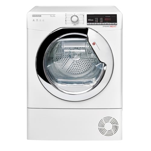 Hoover DXO4 H7A1TCEX-S - Asciugatrice Slim, 7 Kg, Classe A+, Wifi, Condensazione, Pompa di calore