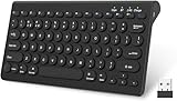 【 Confort de Frappe Surprenant 】 Ce clavier sans fil silencieux offre un confort inattendu avec ses touches à course de 1,5mm et son layout stable à 79 touches. Les patins antidérapants en silicone le maintiennent fermement en place, idéal pour les longues sessions de frappe.