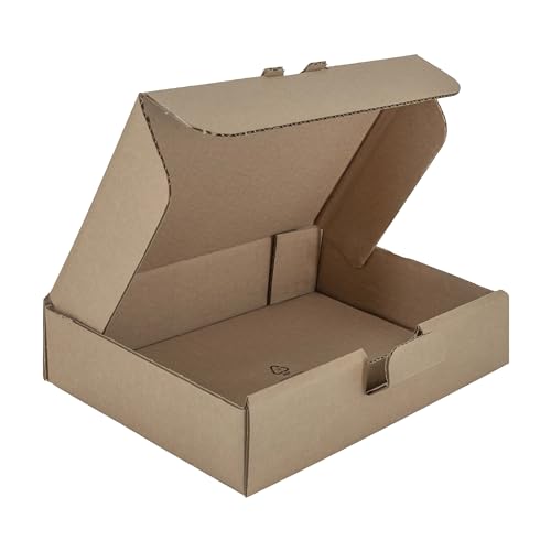 IMBALLAGGI 2000 - Scatole Trasloco Fustellate Piatte, 20 Pz 21x15x5, Scatole Cartone Resistenti Doppio Strato, Scatoloni Imballaggio Spedizioni Preformati, Cartoni per Traslochi Porta Oggetti Larghi