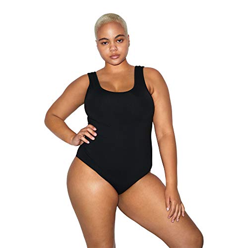 American Apparel Women's Forward Sleeveless Tank Bodysuit, Black, Medium