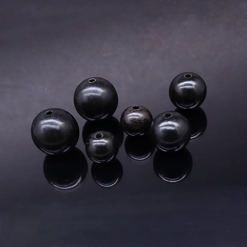 Amazon.co.jp: 天然木 黒檀木 ウッドビーズ 8mm 10mm 12mm 10粒 数珠玉