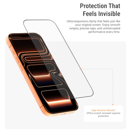 Image of DailyObjects ZeroBubble QwikInstall Screen Protector with Applicator Tray | Compatible with iPhone 17 Pro Max