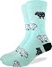 Good Luck Sock Men's Sheep Crew Socks - Green, Adult Shoe Size 7-12