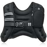 ZELUS Weighted Vest, 5.4kg Weight Vest with Reflective Stripe for Workout, Strength Training, Running, Fitness, Muscle Building, Weight Loss, Weightlifting, Black