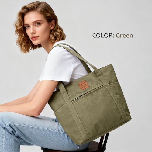 Image of Womens Shoulder Handbags Heavy Duty Canvas Work Tote Retro Bucket Bag