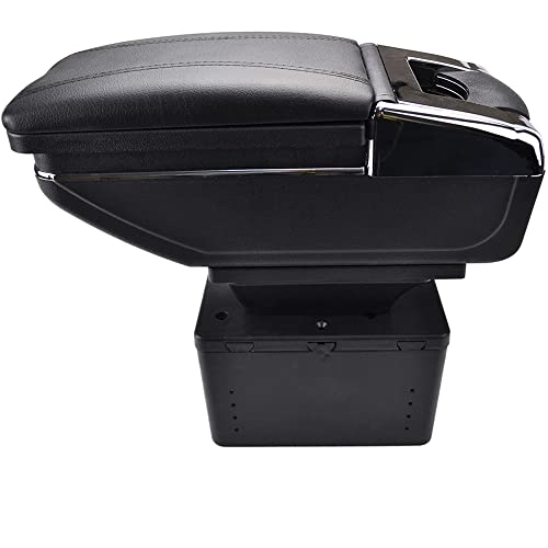 autosunshine coche reposabrazos central de piel universal almacenar contenido caja de almacenaje con copa soporte centro consola apoyabrazos