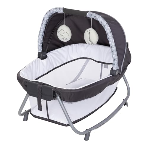 Baby Trend Nursery Den Playard with with Rocking Cradle, Snooze Pod, Flip Over Changer, Pebble Stone Grey - image 9