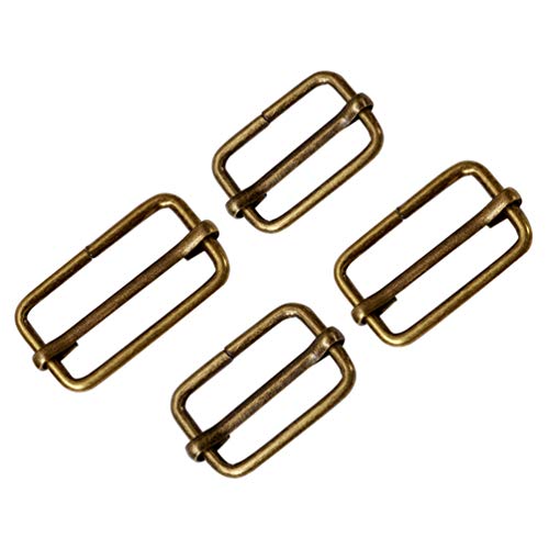 NOLITOY 20 Piezas Tri Glide Clip Deslizante Hebilla De Pin De Metal Sujetadores De Anillo Ajustable Correa Cincha Bolsos Correa Guardián para Ropa Mochila 32X16X2. Cobre De 8 Mm Cover