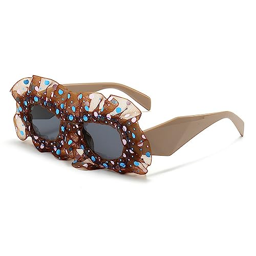 laureles 2023 Fashion Polka Dot Organza Sunglasses Women Men Punk Party Sun Glasses Y2k Goggle Female