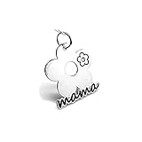 Inmaculada Romero IR 925m Silber Anhänger Stein Schuppen Act Blume MOM 26mm. [AB1619]