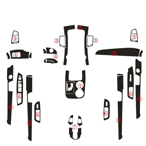 Panneau de commande central intérieur poignée de porte 5D noir Kia Sorento 09-14