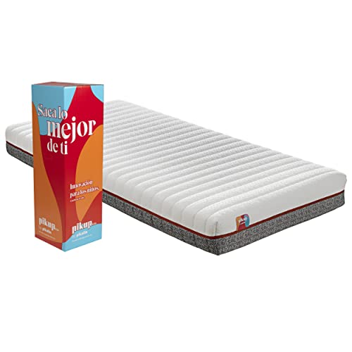 PIKOLIN Colchón PIKUP Kids para niños | Altura 19cm | 90x190 | Espuma HR y Fibra atérmica | Funda Lavable