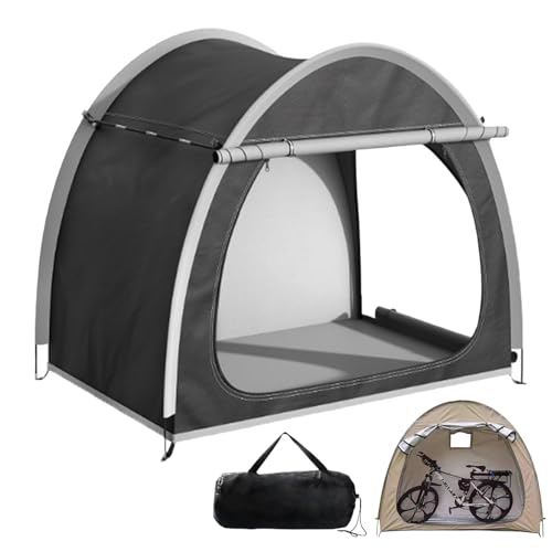 自転車 テント サイクルハウス 1-2/3-4台用 防水オックスフォード生地 防風性、防水性、紫外線防止、耐摩耗性、耐久性 組み立てが簡単 (210*150*165cm,ブラック)