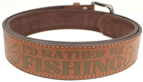 I'd Rather Be Leather Belt Strap and Metal Buckle 1.5