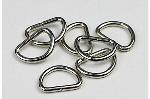 10Pcs Un-Welded Antique Silver D- Rings (25MM = 2.5cms) for Leather Bags Metal Crafts D Rings, Connect Buckle, Garment Clothes DIY Needlework Luggage Sewing Handmade Bag Purse Manual Buttons ETC…-image-12